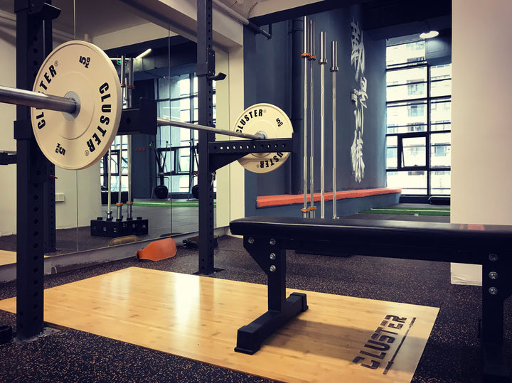 Cluster Bamboo Weightlifting Platform flooring