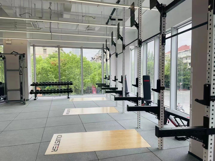 Cluster Bamboo Weightlifting Platform flooring