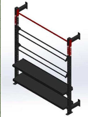 Wall Storage Upright Column 1800mm