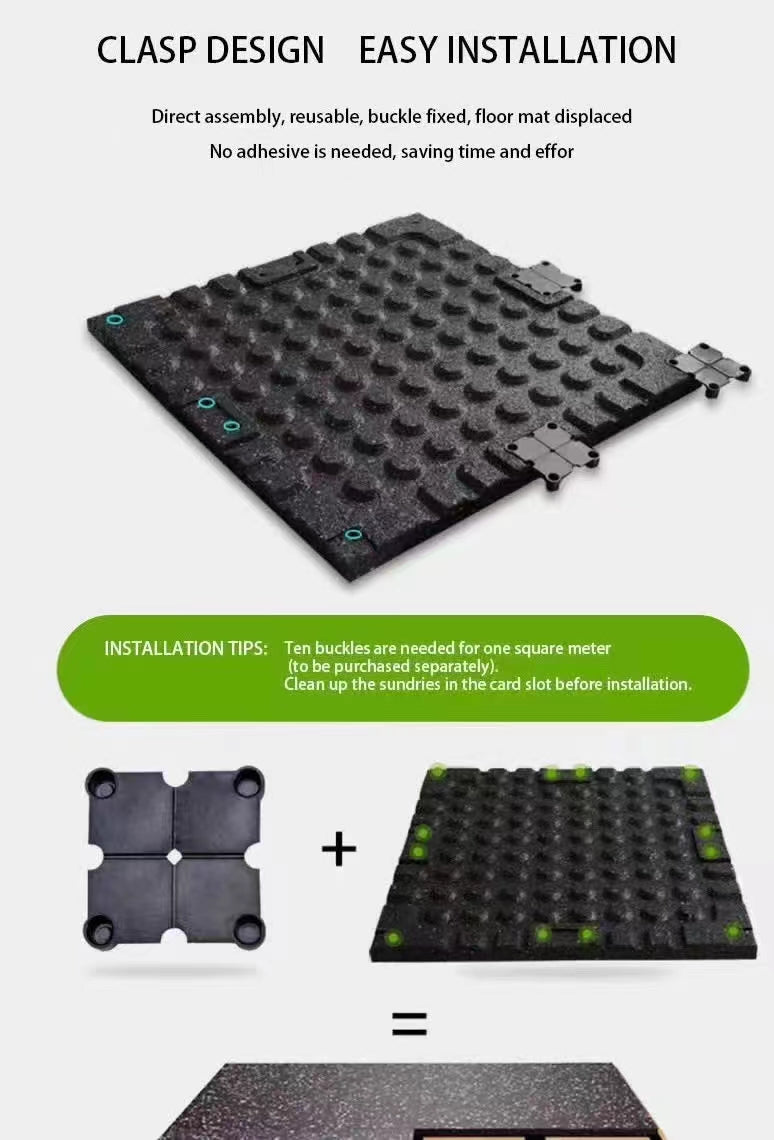 Composite Rubber Flooring Mat 1x1m