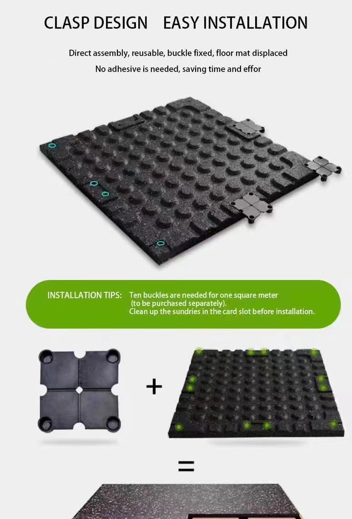 Composite Rubber Flooring Mat 1x1m