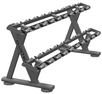 Double Layer Dumbbell Rack (For PU or Other Round Dumbbells)